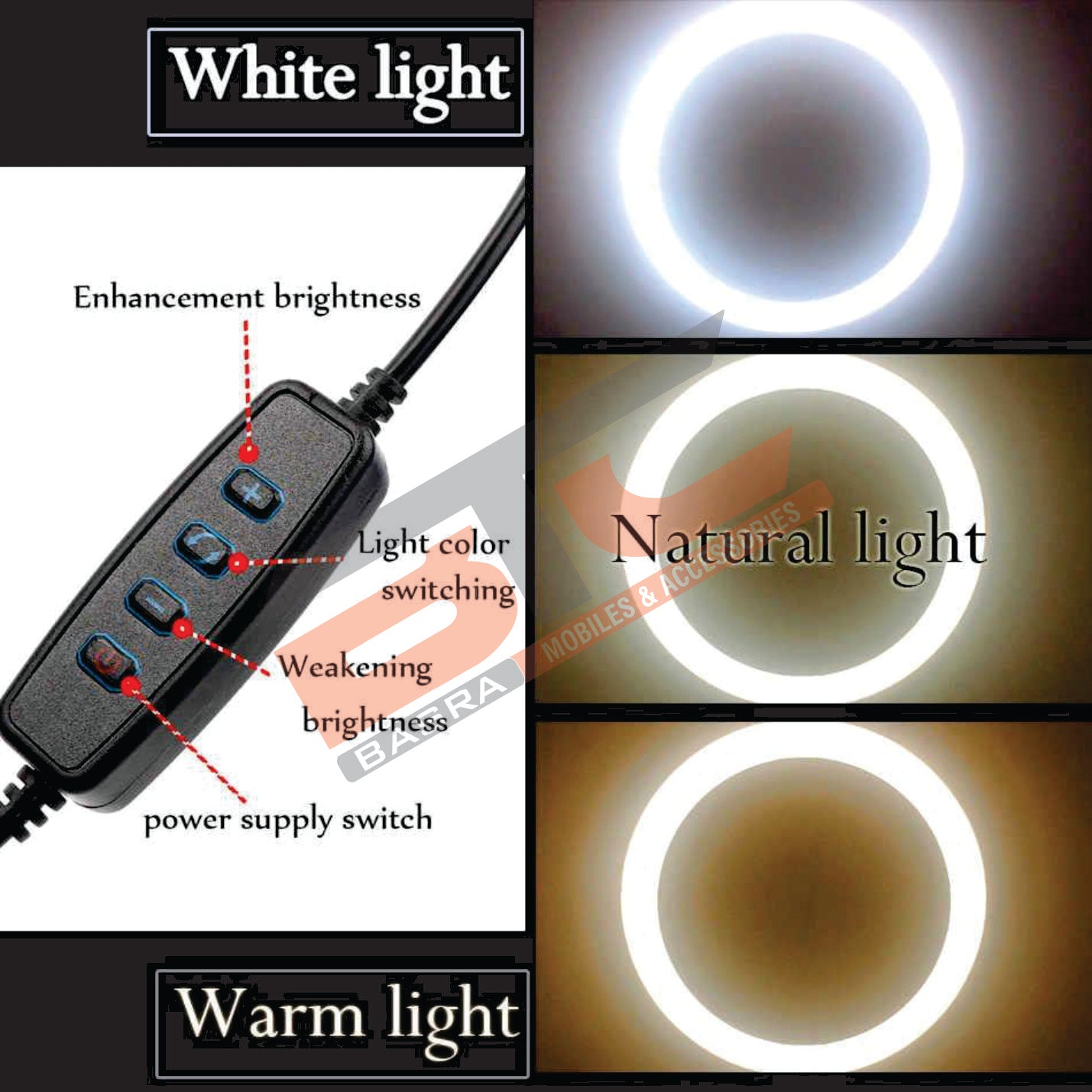 BD-360 Ring Light 36cm/14 Inch With Mobile Holder