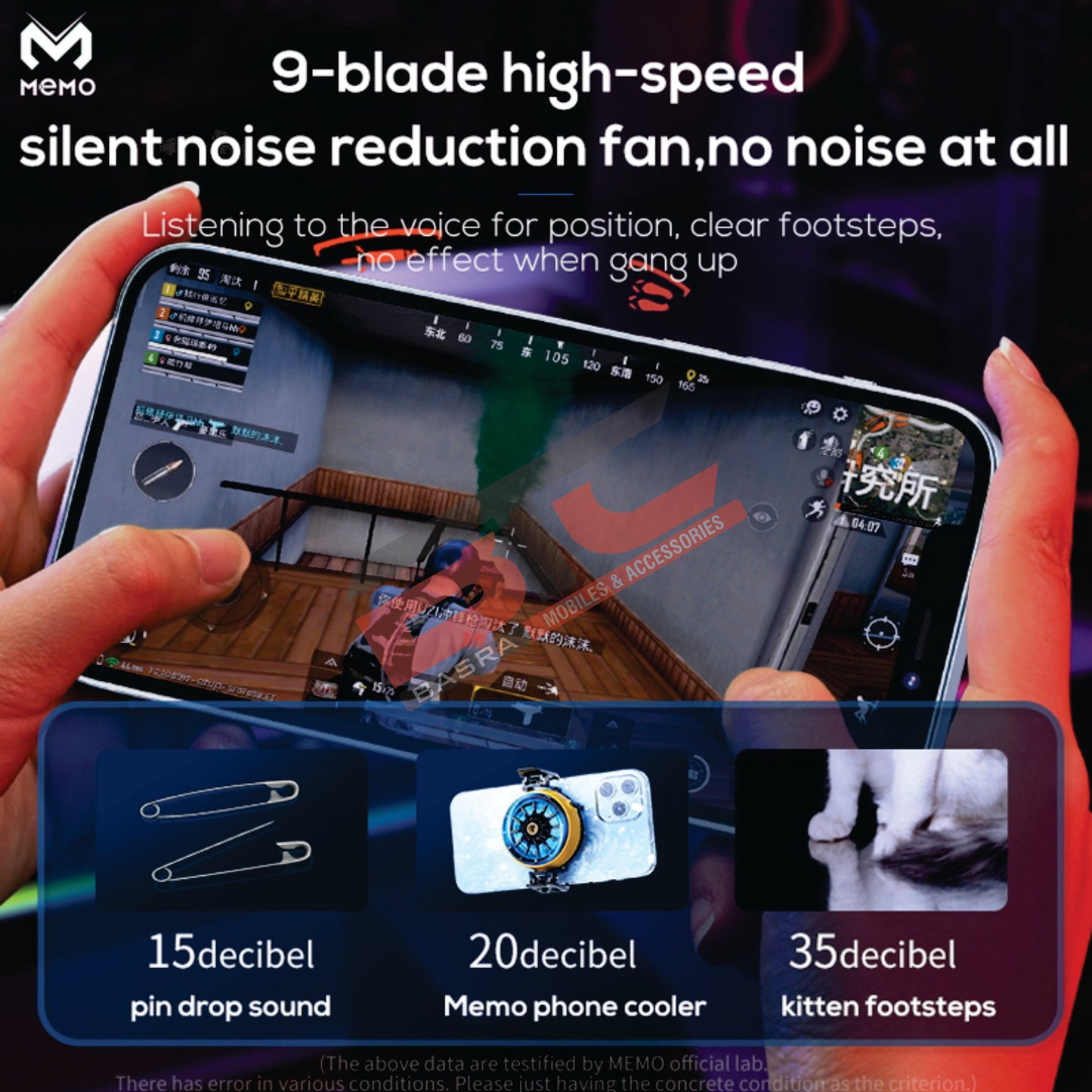 MEMO DLA6 Mobile Phone Radiator Phone Cooling Fan Case