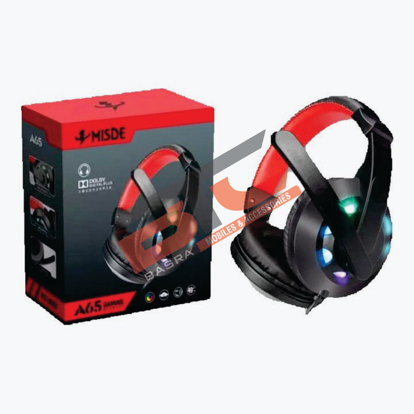 Misde A65 7 Color LED On- Ear Gaming Headphone