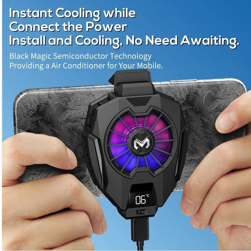 MEMO Phone Radiator Phone Cooling Fan Case Cold Wind Handle Fan DL05
