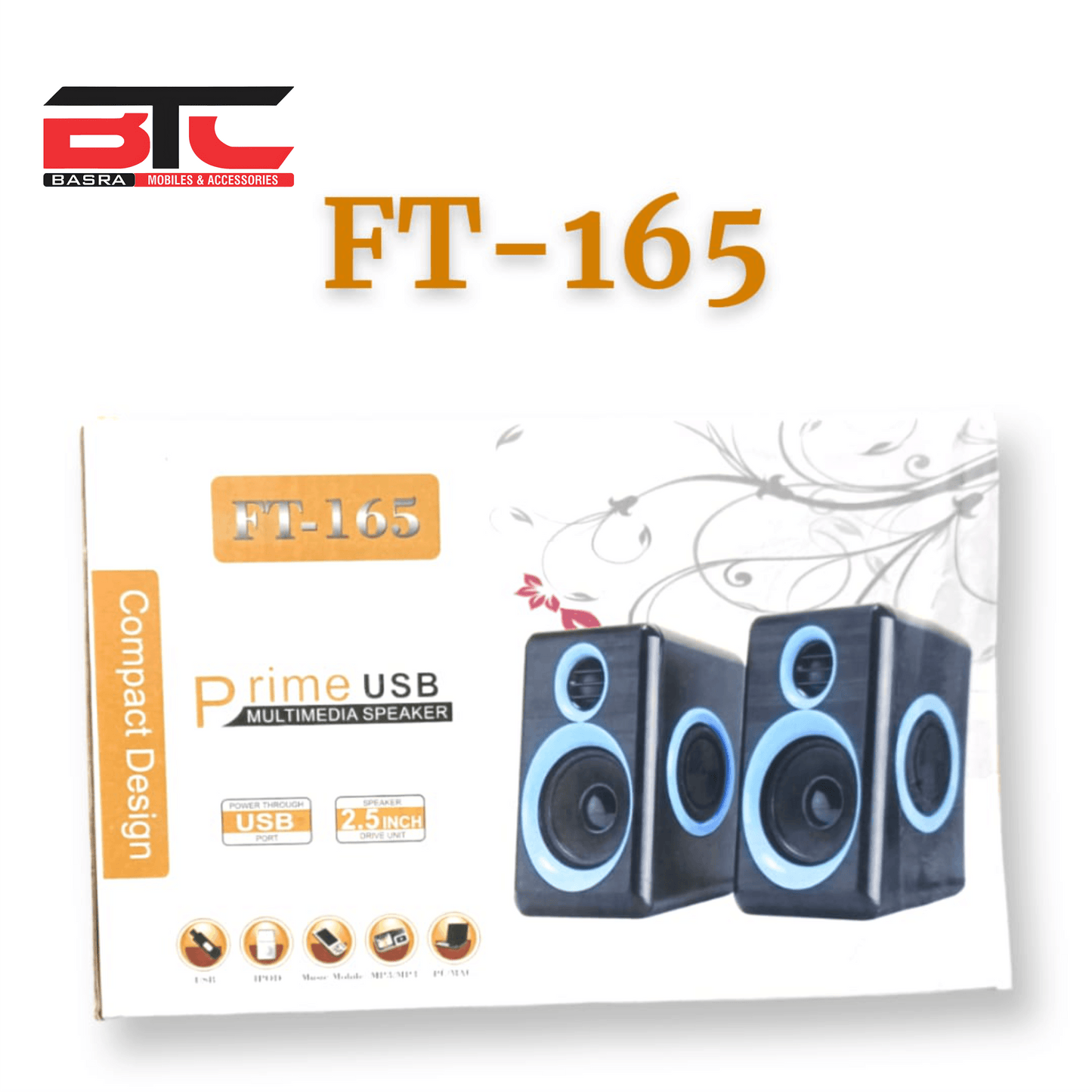 Ft-165 Prime USB Multimedia Woofer Speaker For Computer Mobile, Laptop and tablet - Basra Mobile Center