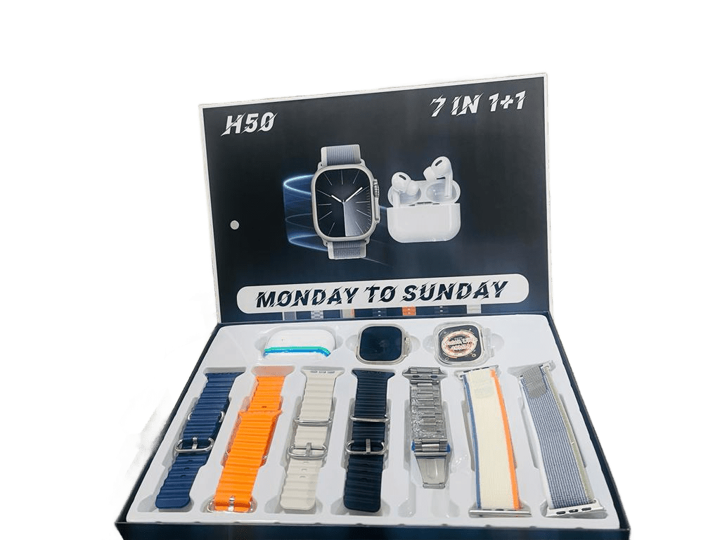 H50 with airpods pro 5 Ultra 7 in 1 Smartwatch - Basra Mobile Center