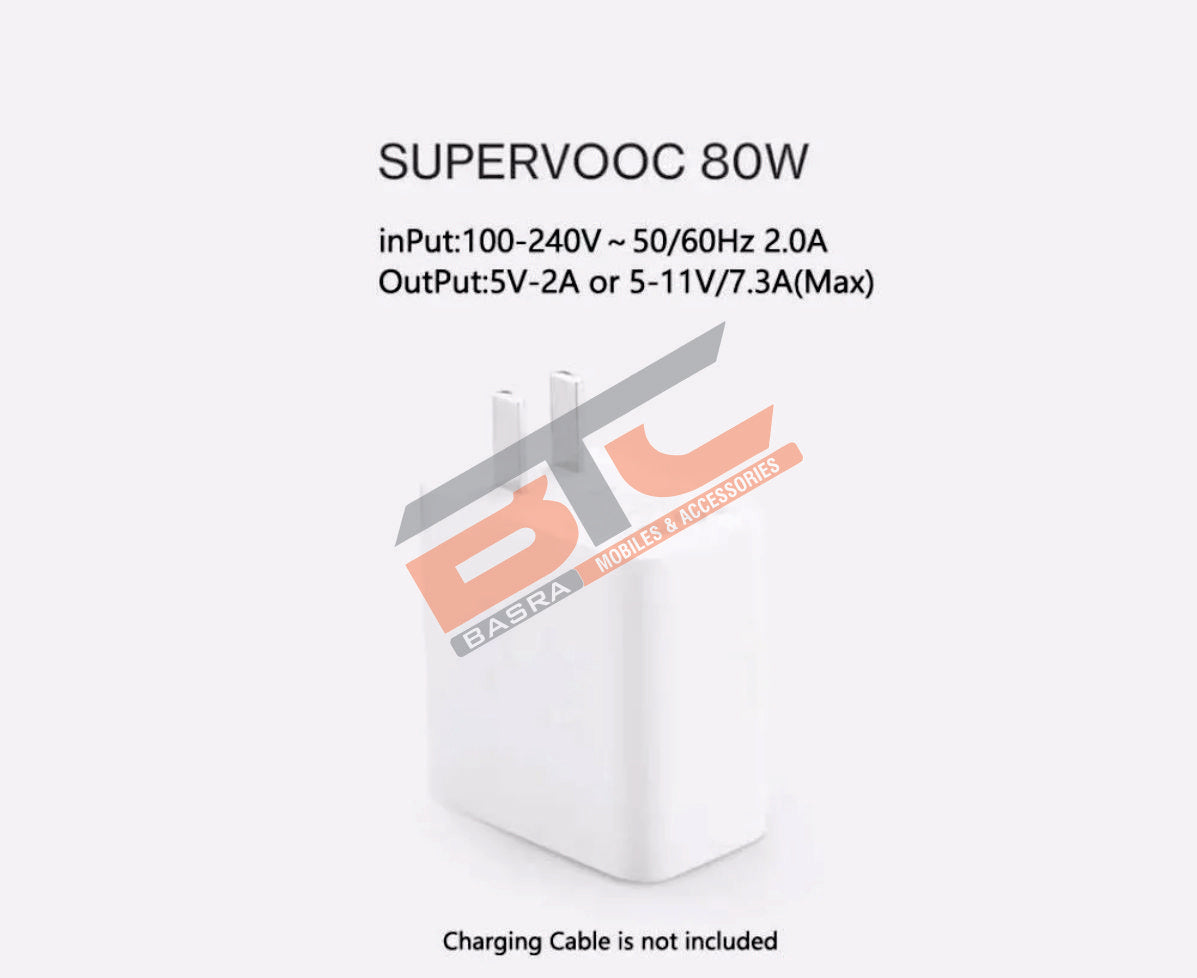 OnePlus Super vooc 80W Adapter USB A-to-C Warp Charger