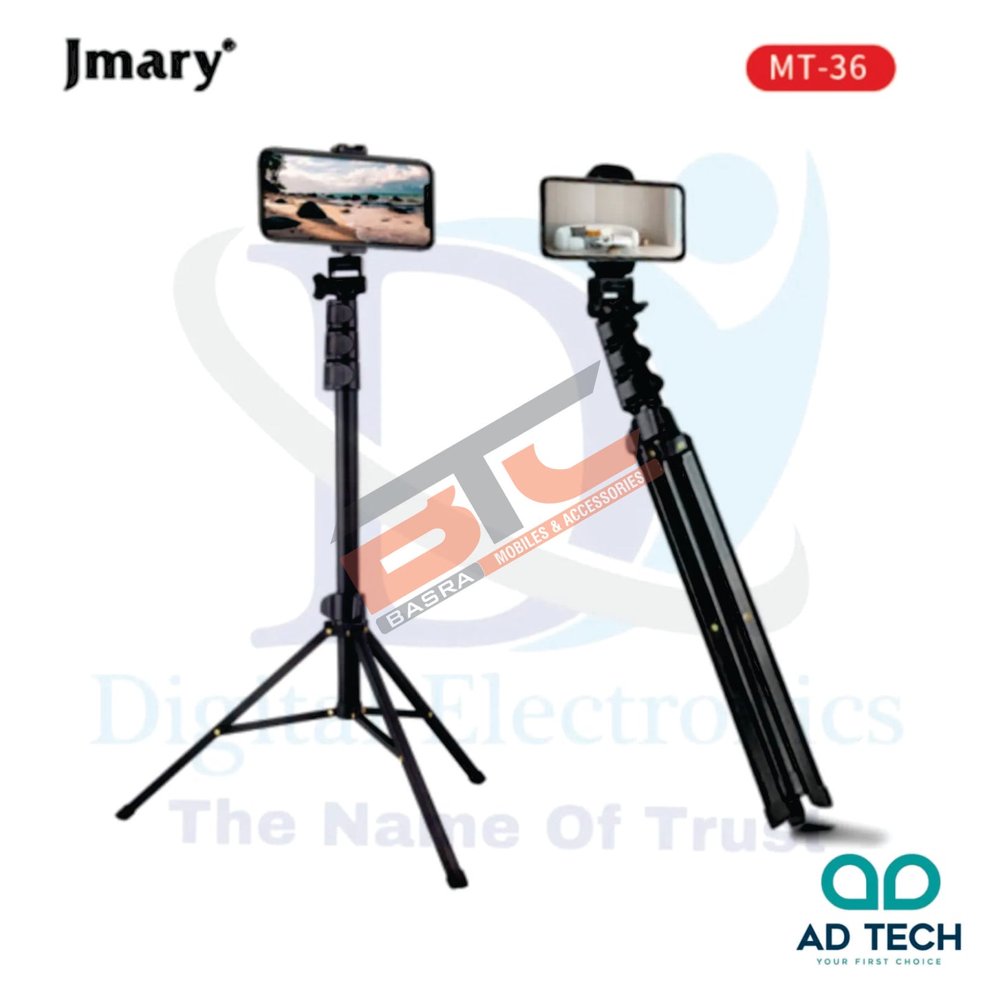 Jmary MT-36 Selfie Stick Tripod Stand - Extends 67" inches For Mobiles / Cameras / Gopro