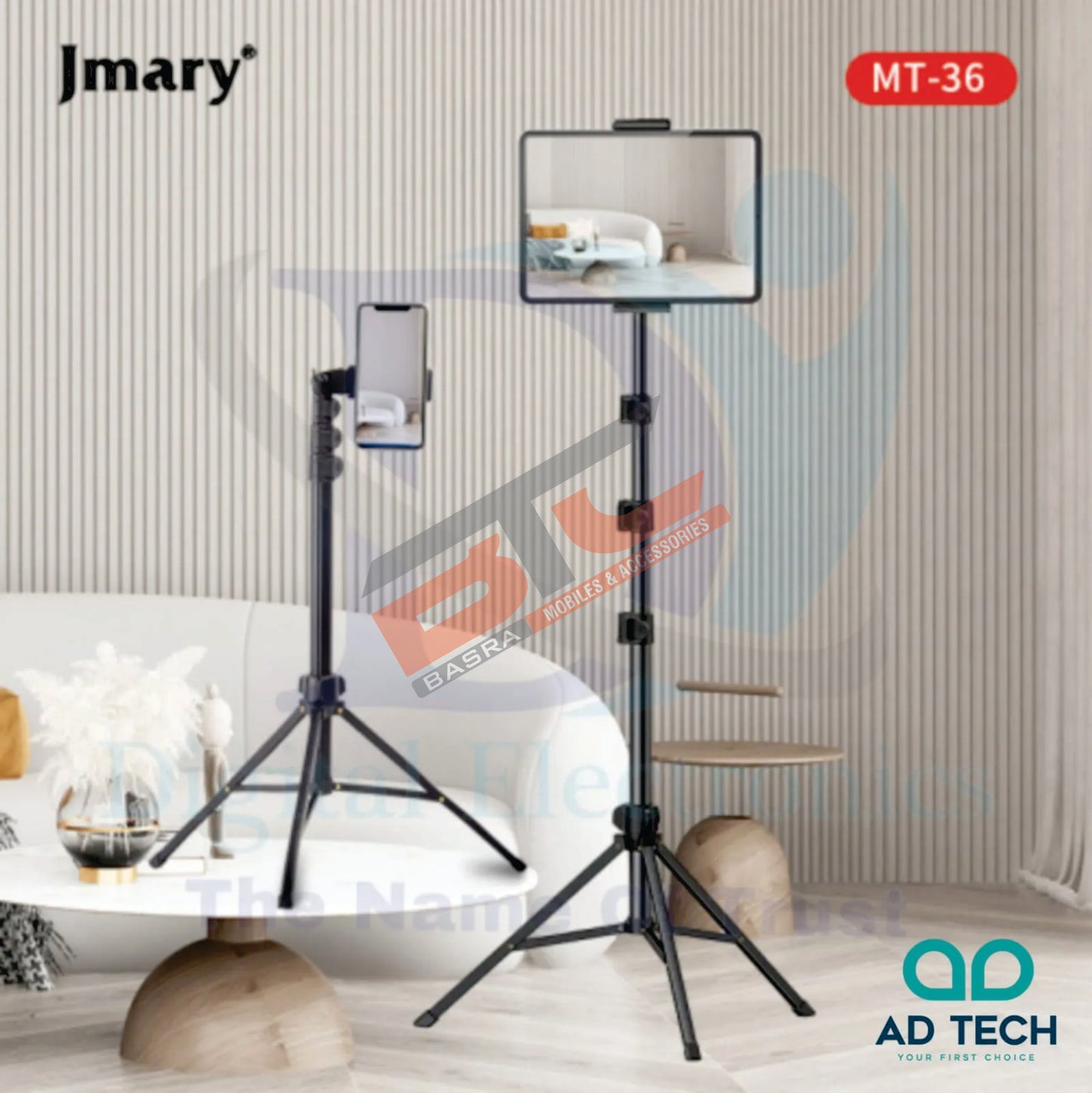 Jmary MT-36 Selfie Stick Tripod Stand - Extends 67" inches For Mobiles / Cameras / Gopro