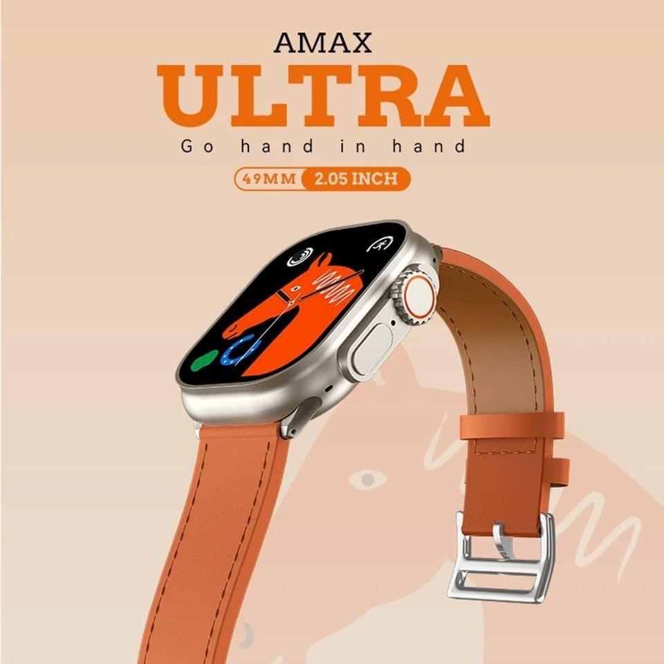 Amax Ultra 49mm Smart Watch With Two Straps - Basra Mobile Center