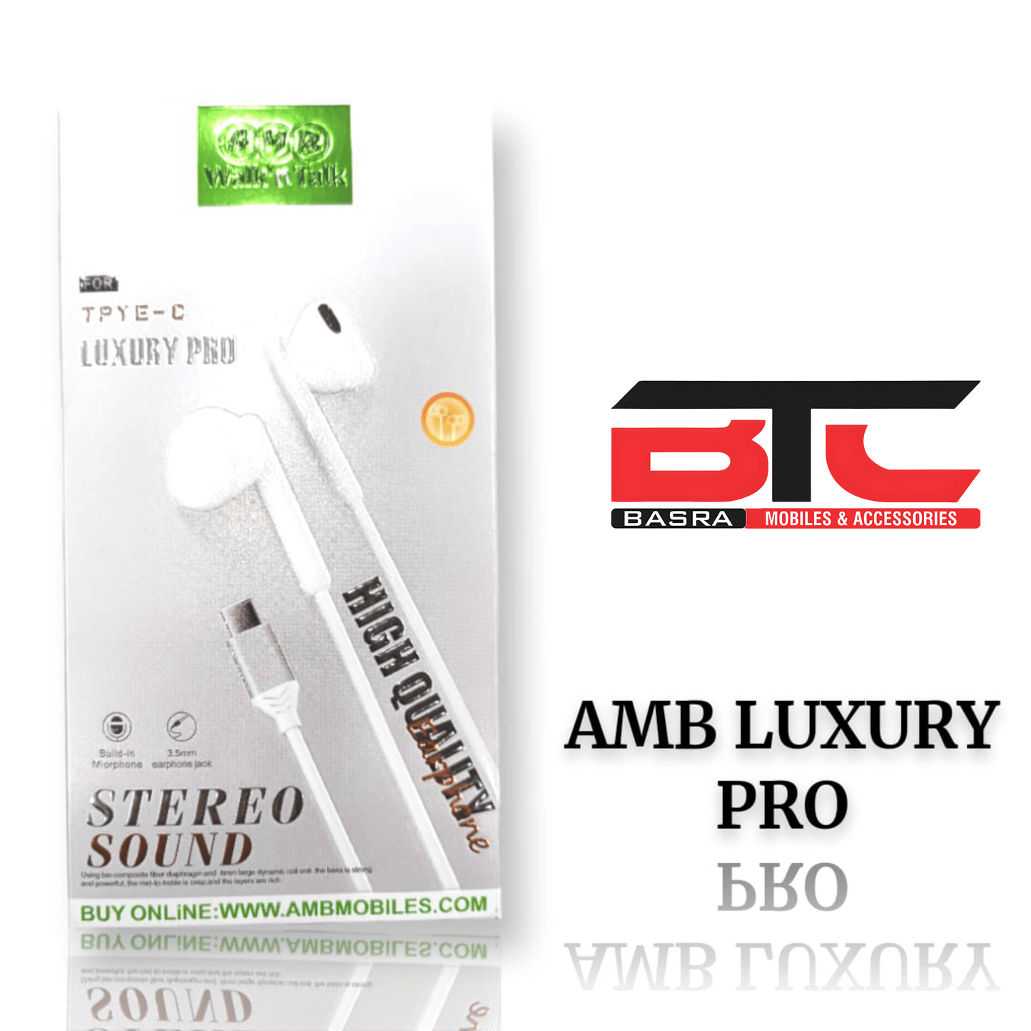 AMB LUXURY PRO TYPE C HANDSFREE - Basra Mobile Center