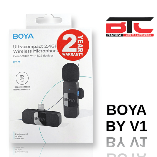 BOYA BY-V1 Wireless Microphone System - Basra Mobile Center