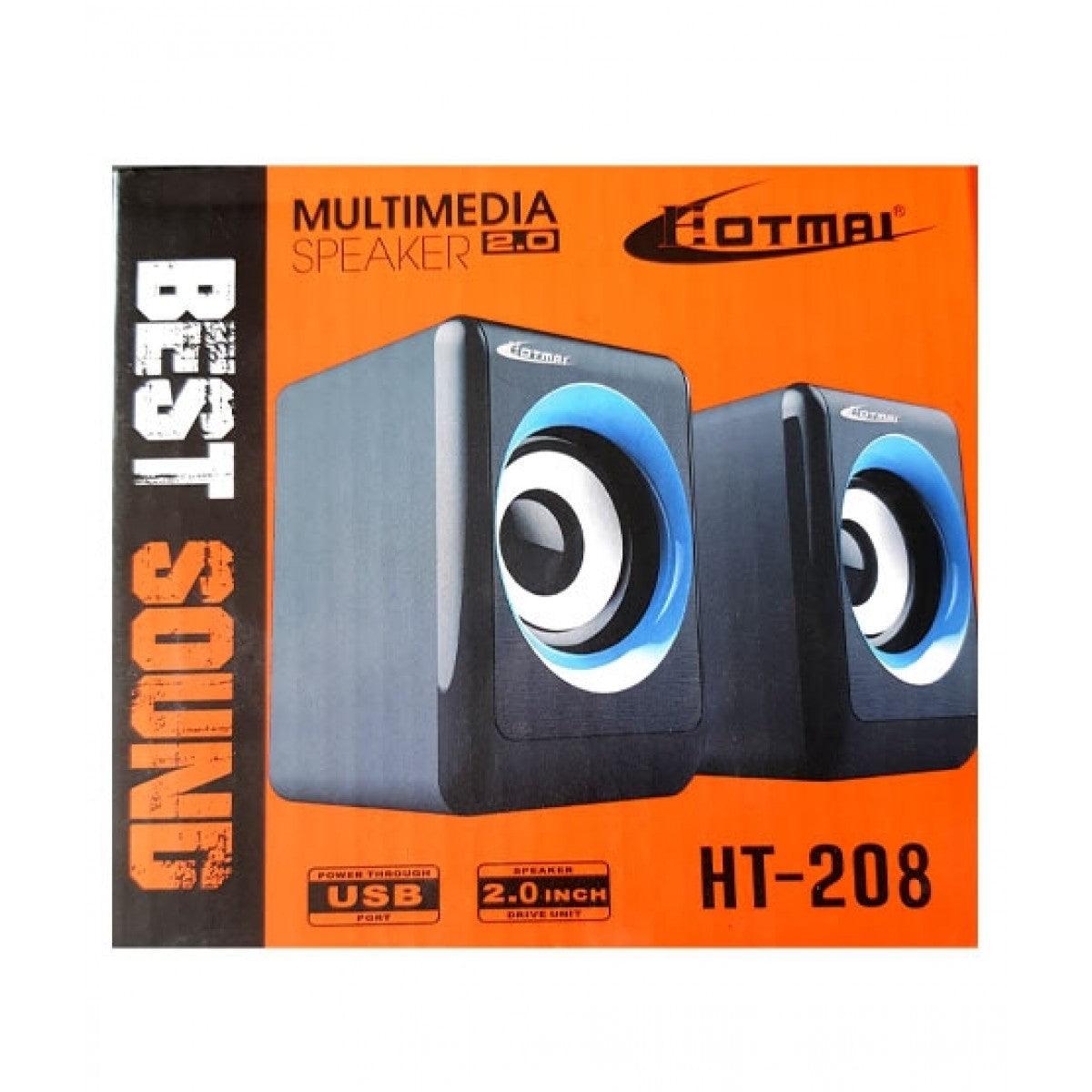 HOTMAI HT-208 Multimedia Speaker Best Sound Quality For LCD Laptop Computer - Basra Mobile Center