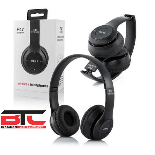 P47 New Multifunctional Noise Cancelling+FM+Mic +Wired Double Mode Mic PC - Basra Mobile Center