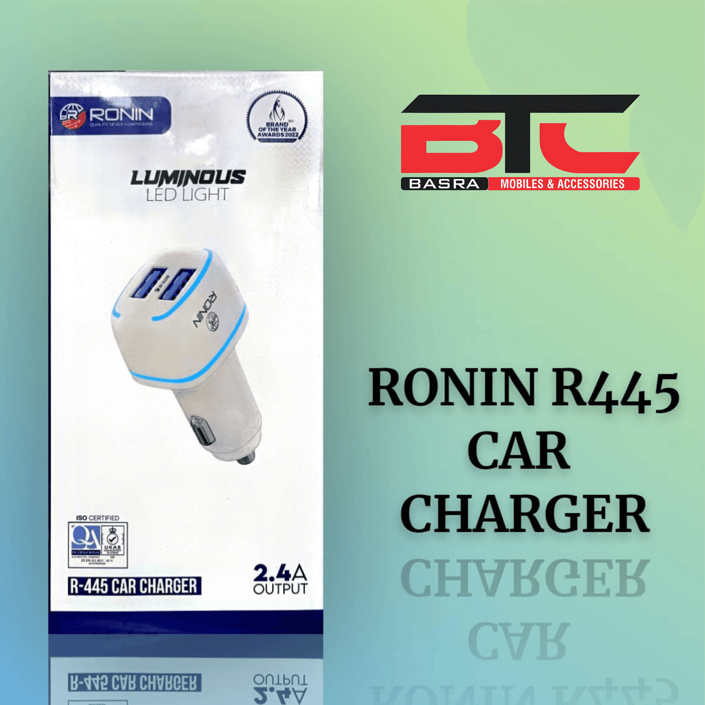 RONIN R445 CAR CHARGER 2.4A - Basra Mobile Center