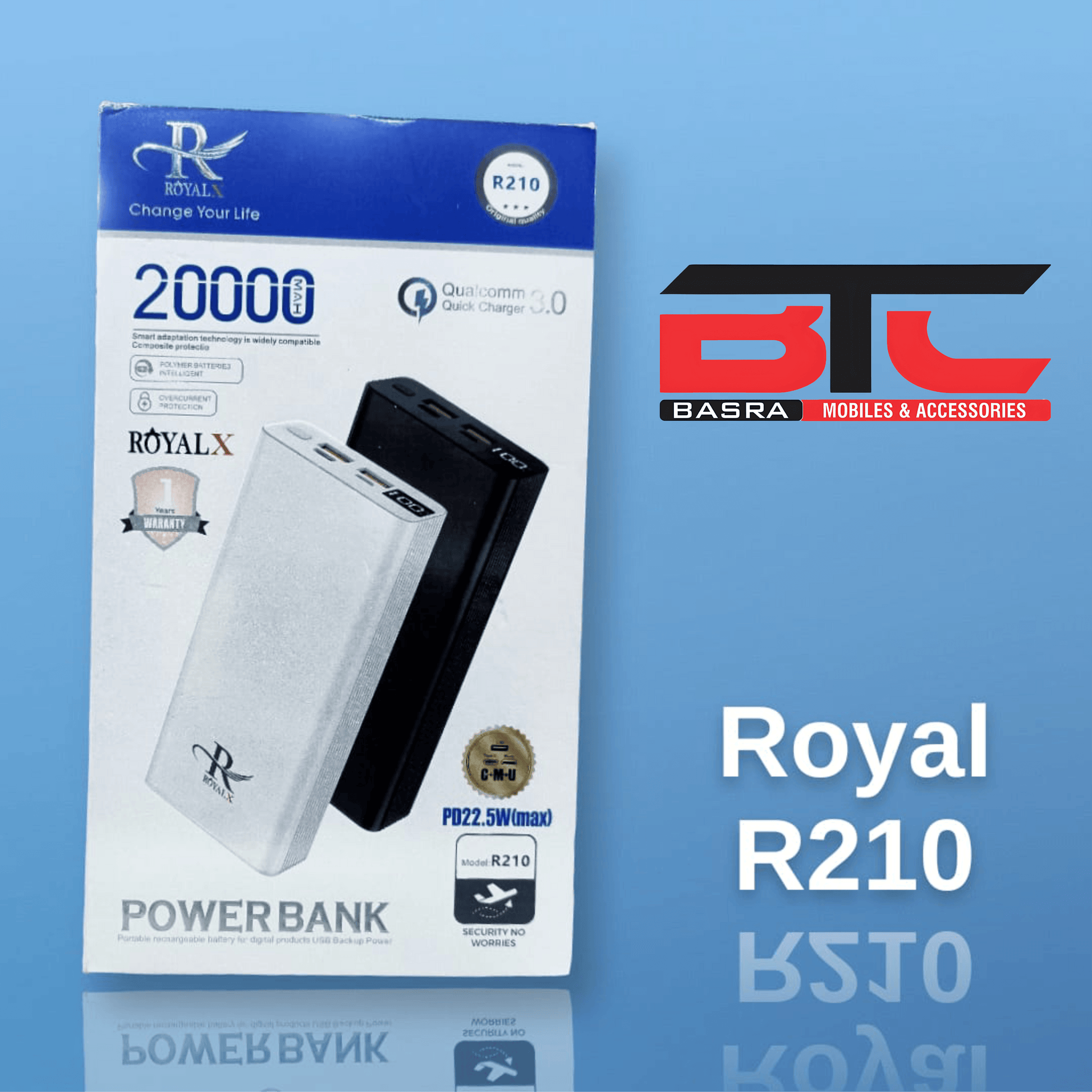 Royal R210 20000Mah power bank 22.5w - Basra Mobile Center