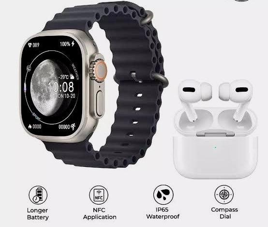 X9 Unique Combination Smart Watch With Airpods Pro 2 - Basra Mobile Center